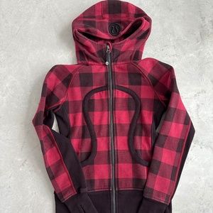 Rare lululemon plaid scuba hoodie size 4